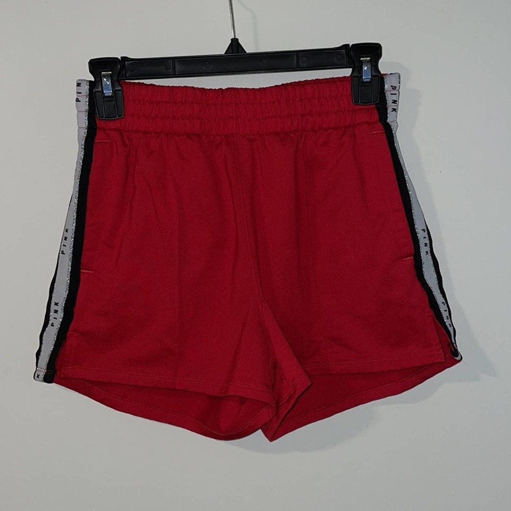 Victoria’s Secret PINK Red Jogging Shorts Small - Picture 1 of 4